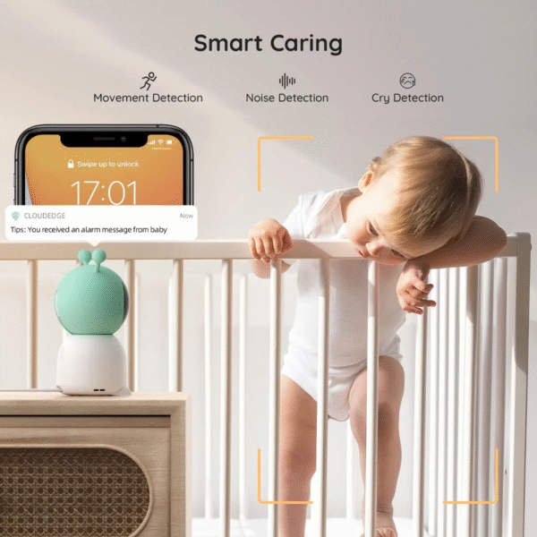 👶 Keep an Eye on Your Little One: 2K Video Baby Monitor with Remote PTZ, Motion Detection, and Night Vision 📹 - Image 5