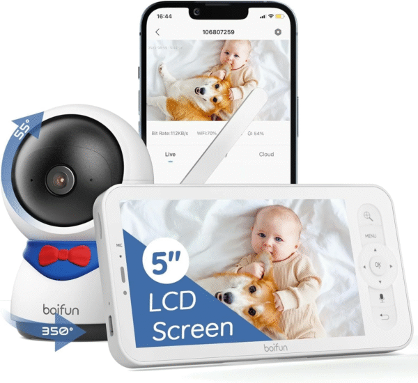 👶 Keep an Eye on Your Little One: 2K Video Baby Monitor with Remote PTZ, Motion Detection, and Night Vision 📹 - Image 10