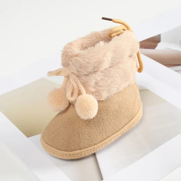 Winter Furry Snow Boots - Soft Sole First Walkers Shoes for Baby Girls 0-18 Months - Image 10