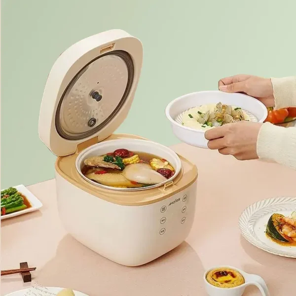 🏠 Intelligent Multi-Function Rice Cooker Home Cooking Made Easy: Versatile Rice Cooker with 490W Power and Multiple Functions 🍽️
