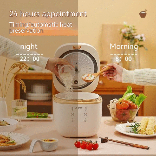🏠 Intelligent Multi-Function Rice Cooker Home Cooking Made Easy: Versatile Rice Cooker with 490W Power and Multiple Functions 🍽️ - Image 4