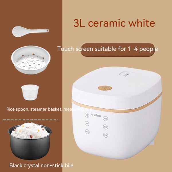 🏠 Intelligent Multi-Function Rice Cooker Home Cooking Made Easy: Versatile Rice Cooker with 490W Power and Multiple Functions 🍽️ - Image 3